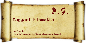 Magyari Fiametta névjegykártya